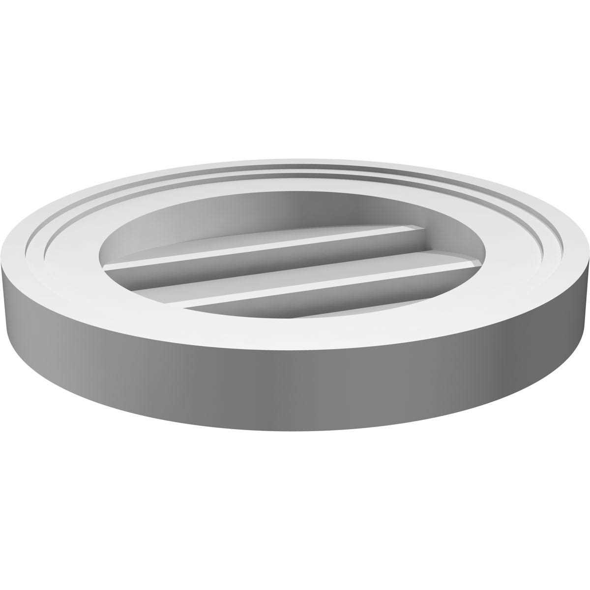 Ekena Millwork Round Surface Mount PVC Gable Vent GVPR - Cheap Fitting