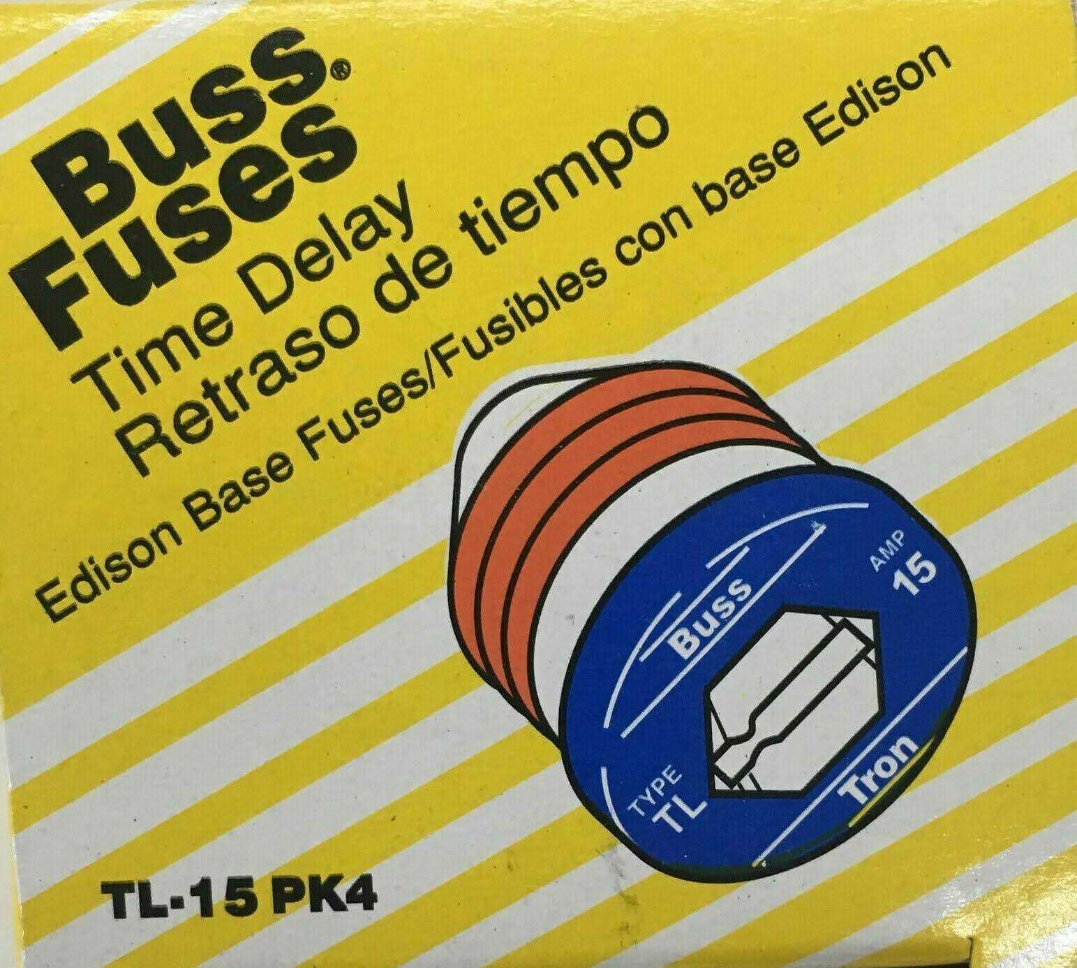 Bussmann TL Plug Fuse TL-15PK4 - Cheap Fitting