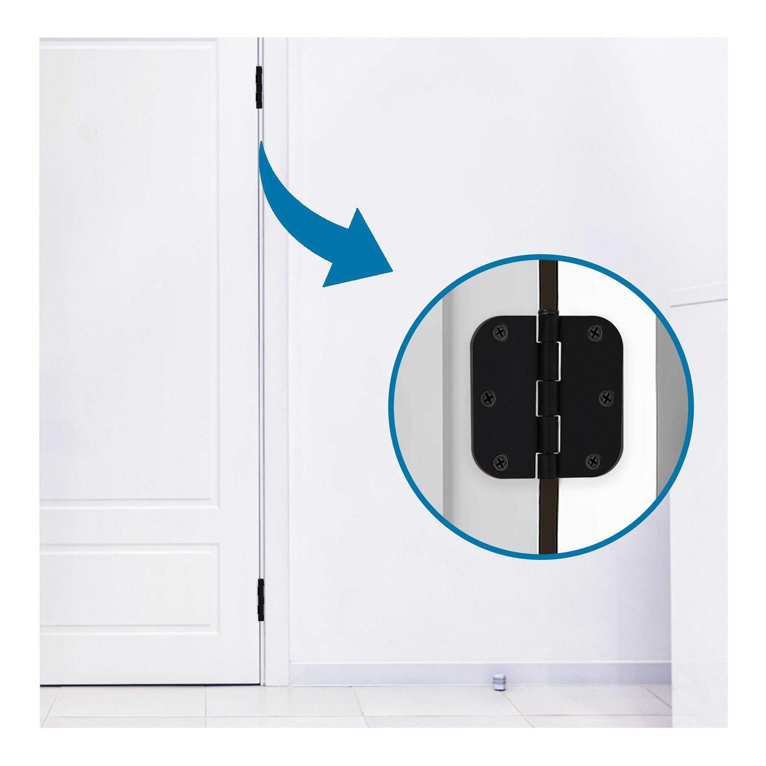 RELIABILT 3-1/2-in H x 5/8-in Radius Oil-Rubbed Bronze Mortise Interior Door Hinge Stainless Steel 605667 - Cheap Fitting