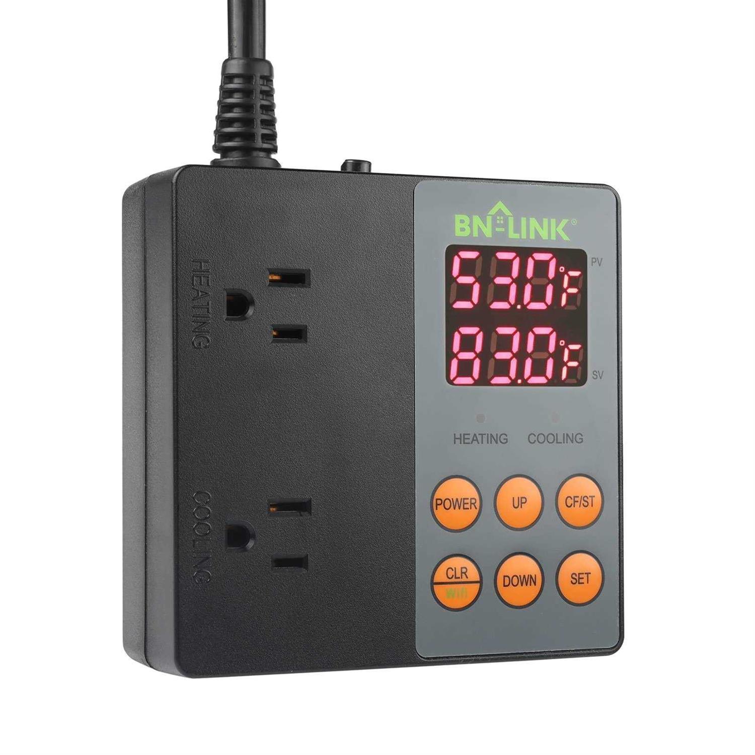 BN-LINK Smart WiFi Digital Temperature Controller Heating Cooling, Works with Alexa and Google Home. for Reptiles Aquarium Carboy Homebrew Breeding - Cheap Fitting