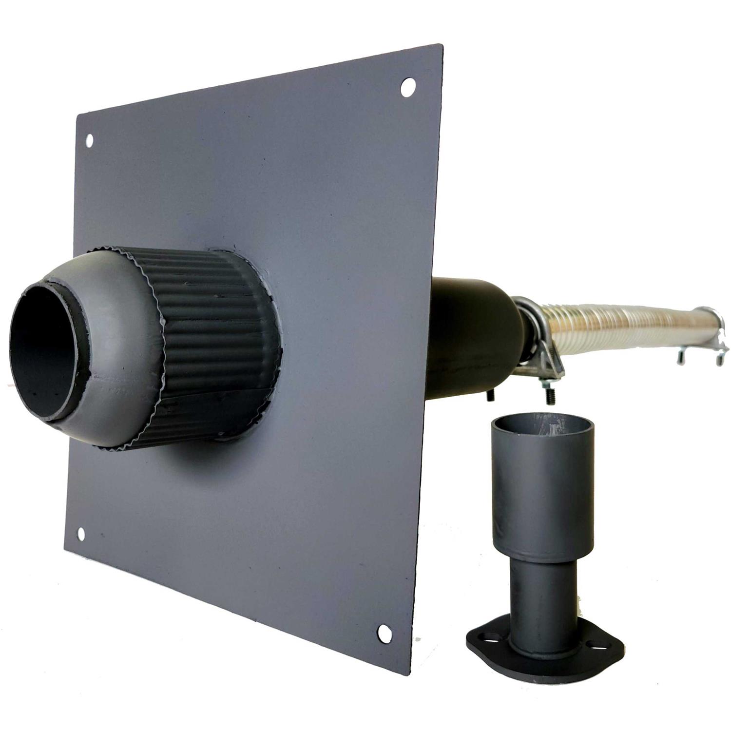 Generator Exhaust Extension Silencer Kit with Insulated Through-Wall Mounting Plate - Cheap Fitting