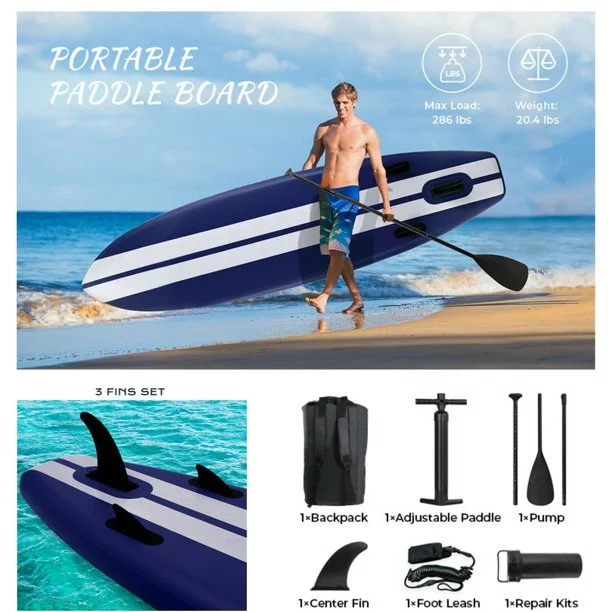 Arlopu 11FT Stand Up Paddle Board Inflatable with Premium SUP Accessories & Backpack, Non-Slip Deck, Waterproof Bag, Leash, Paddle and Hand Pump - Cheap Fitting