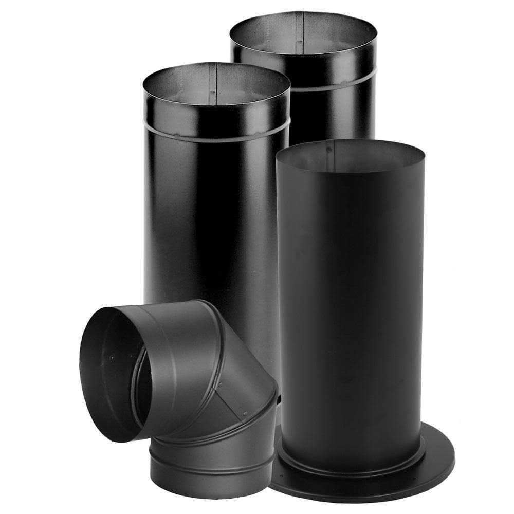 DuraVent DuraBlack 6 Single Wall Stove Pipe Kit - Cheap Fitting