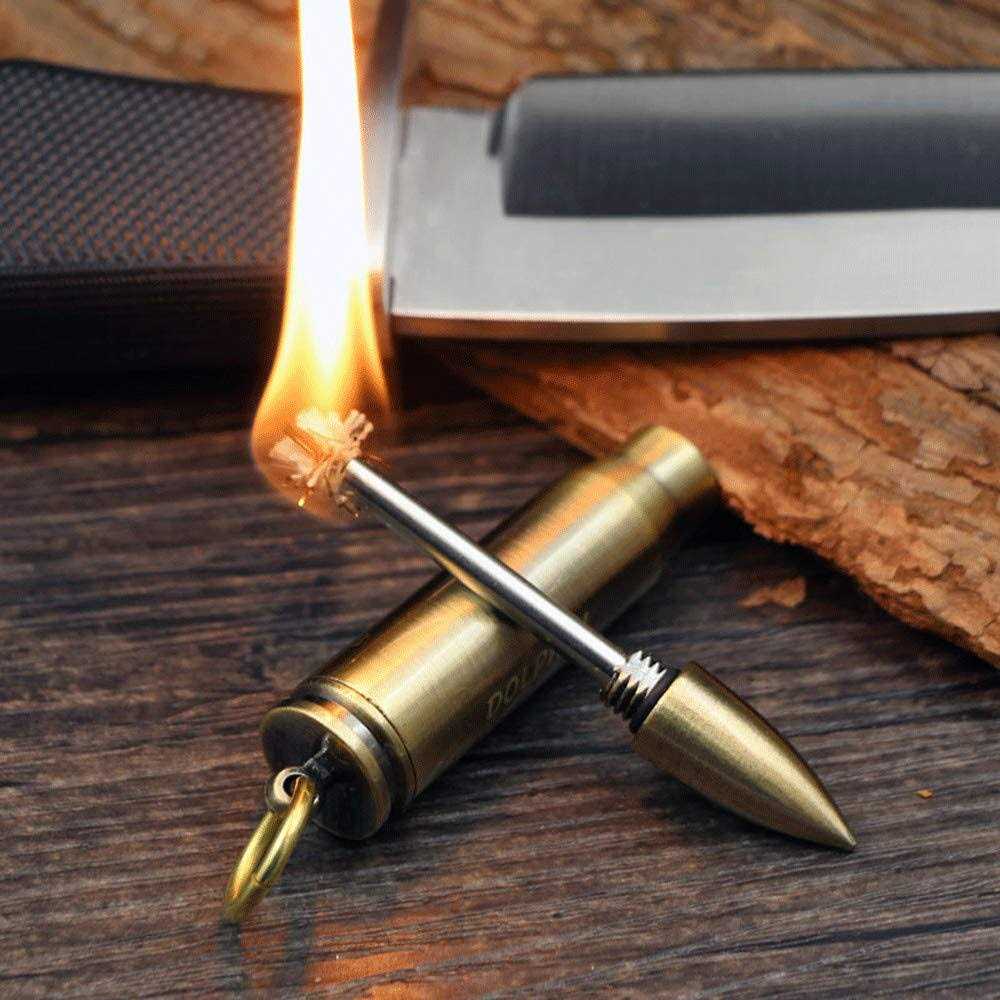 Biastnr Permanent Match Metal Matchstick Flint Fire Starter Keychain Lighting Sticks Reusable Immortal Lighter for Camping Hiking Emergency - Cheap Fitting