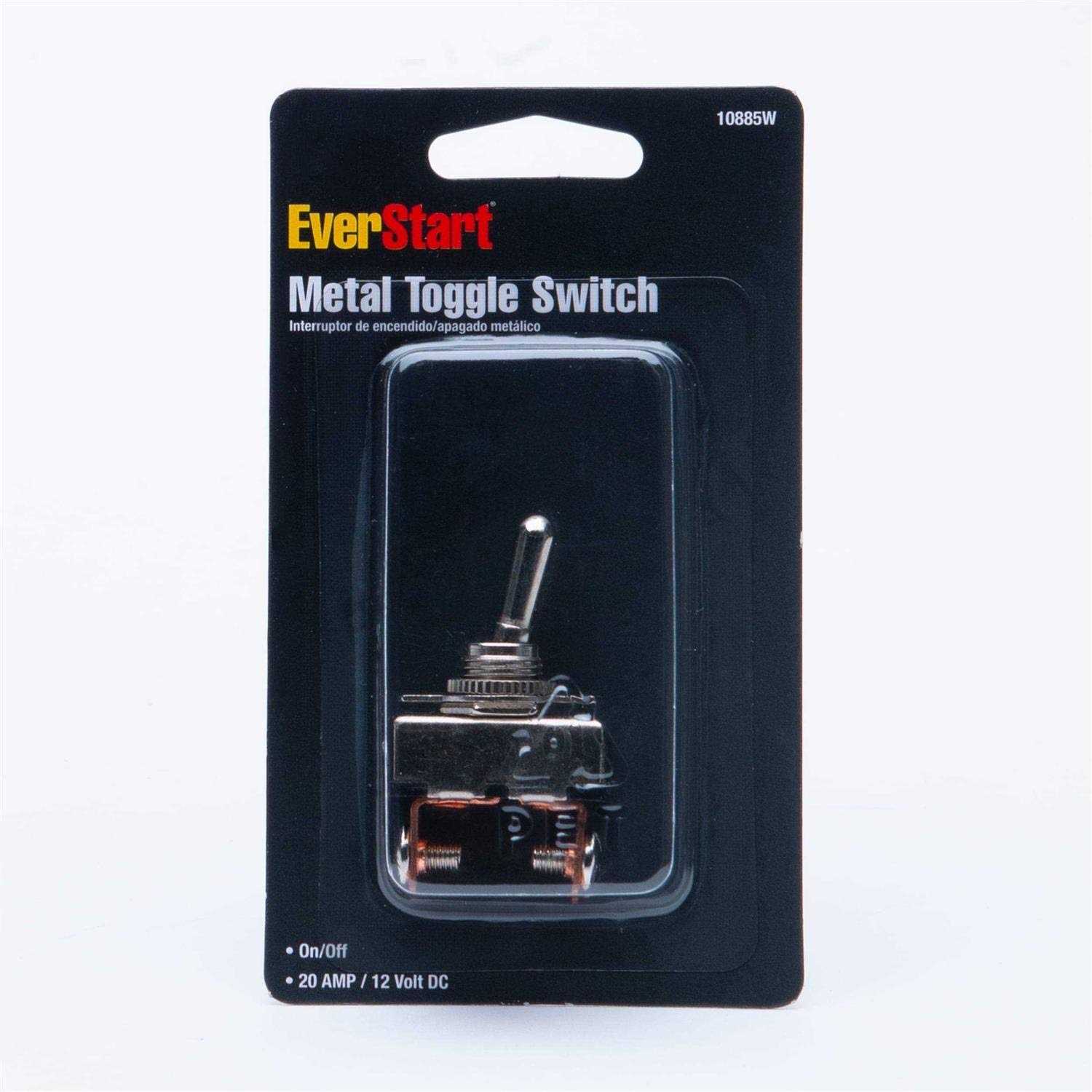 Everstart Plus 10885W Universal Metal Toggle Switch 20 Amp 12 Volt DC - Cheap Fitting