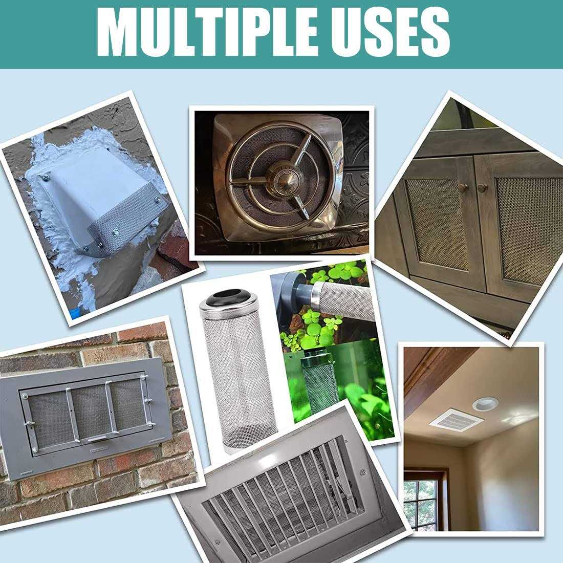 Woven Wire Mesh Stainless Steel Meshes Screen Metal Mesh Sheet Air Vent Mesh Cover Wire Mesh Window Screen Mesh for Home Garden Animal Cage Net Mesh - Cheap Fitting