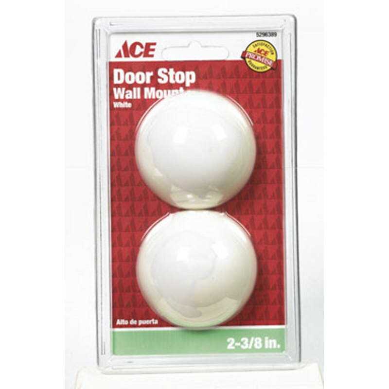 Ace Rubber Wall Door Stop 2-3/8 in. L White - Cheap Fitting