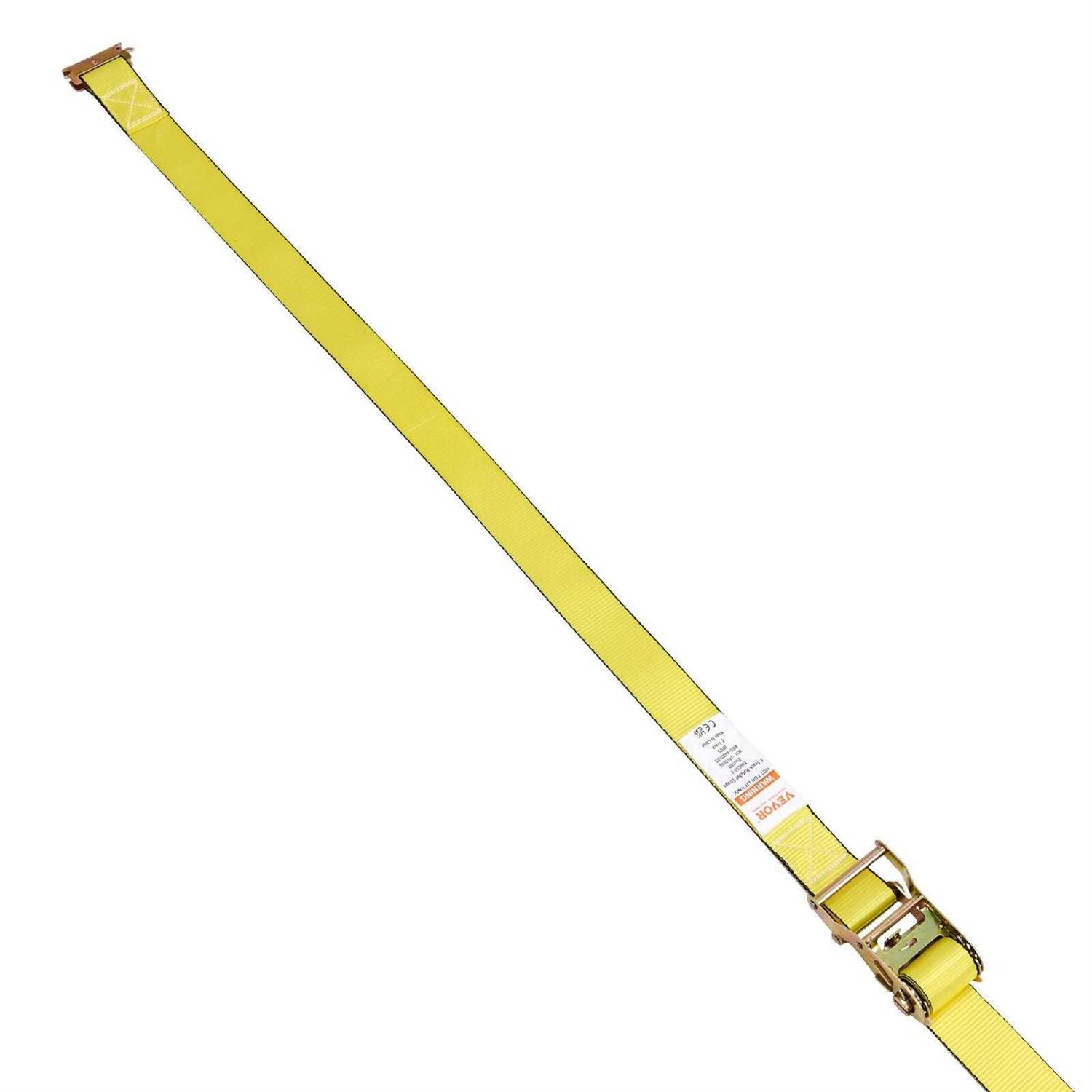 VEVOR E Track Ratchet Strap 2 x 15′ E-Track Straps 4400 lbs Breaking Strength - Cheap Fitting