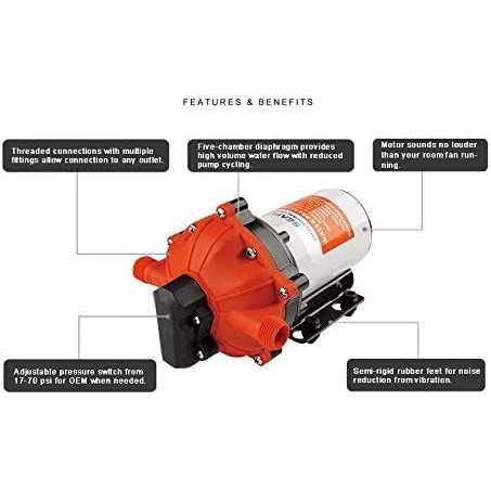ALL NEW Seaflo 55-Series Diaphragm Pump 12V DC - Cheap Fitting