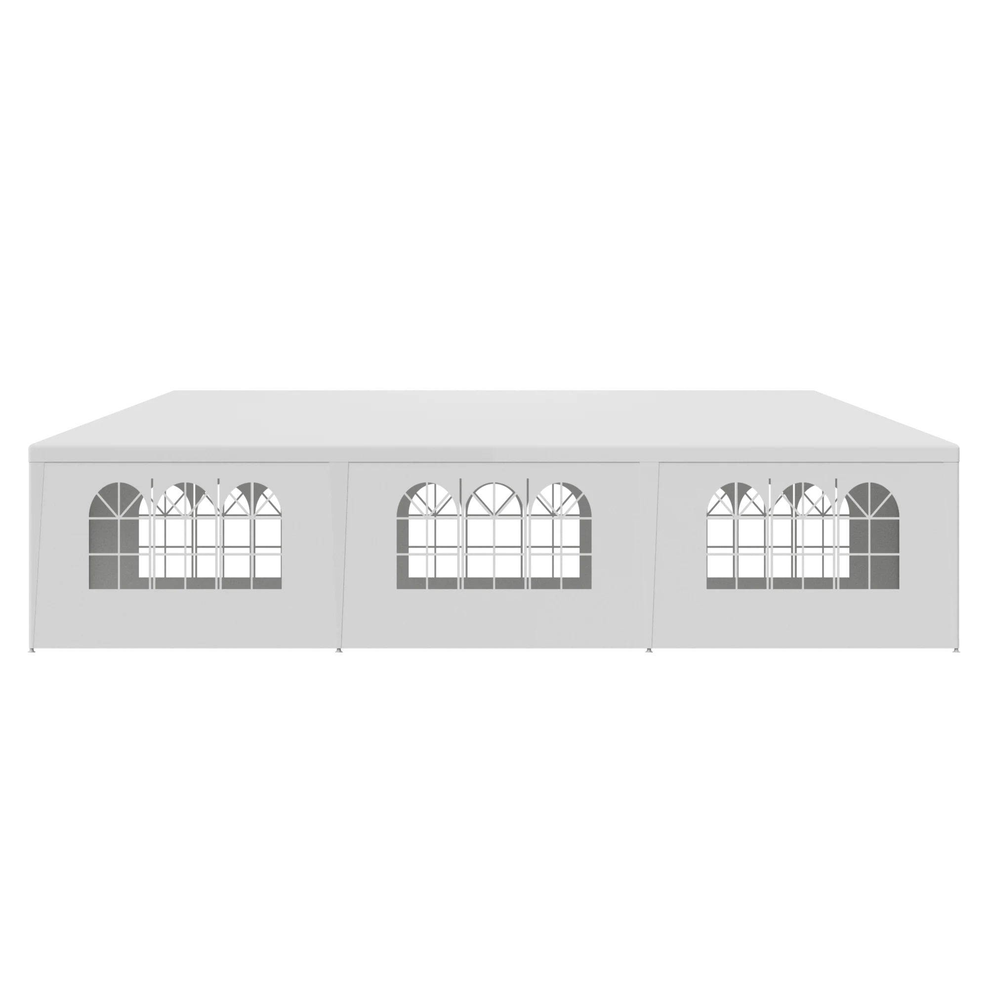 ZENSTYLE 10'x30' White Outdoor Gazebo Canopy Wedding Party Tent 8 Removable Walls, 30' Wide - Cheap Fitting