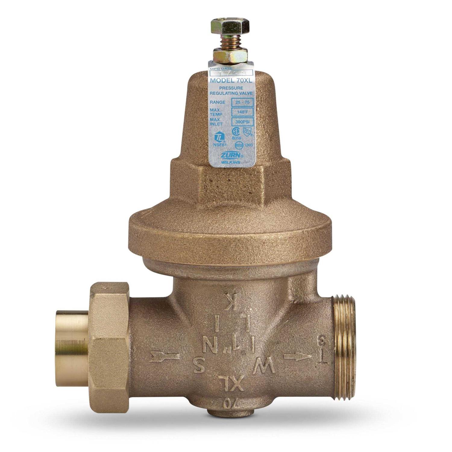 Wilkins Pressure Reducing Valve Double Union Copper Swet 1 in. Lead Free 1-70XLDUC - Cheap Fitting