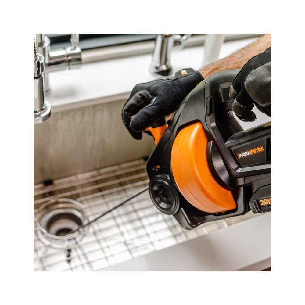 Worx Nitro WX891L 20V Power Share 25 ft. Cordless Drain Auger - Cheap Fitting