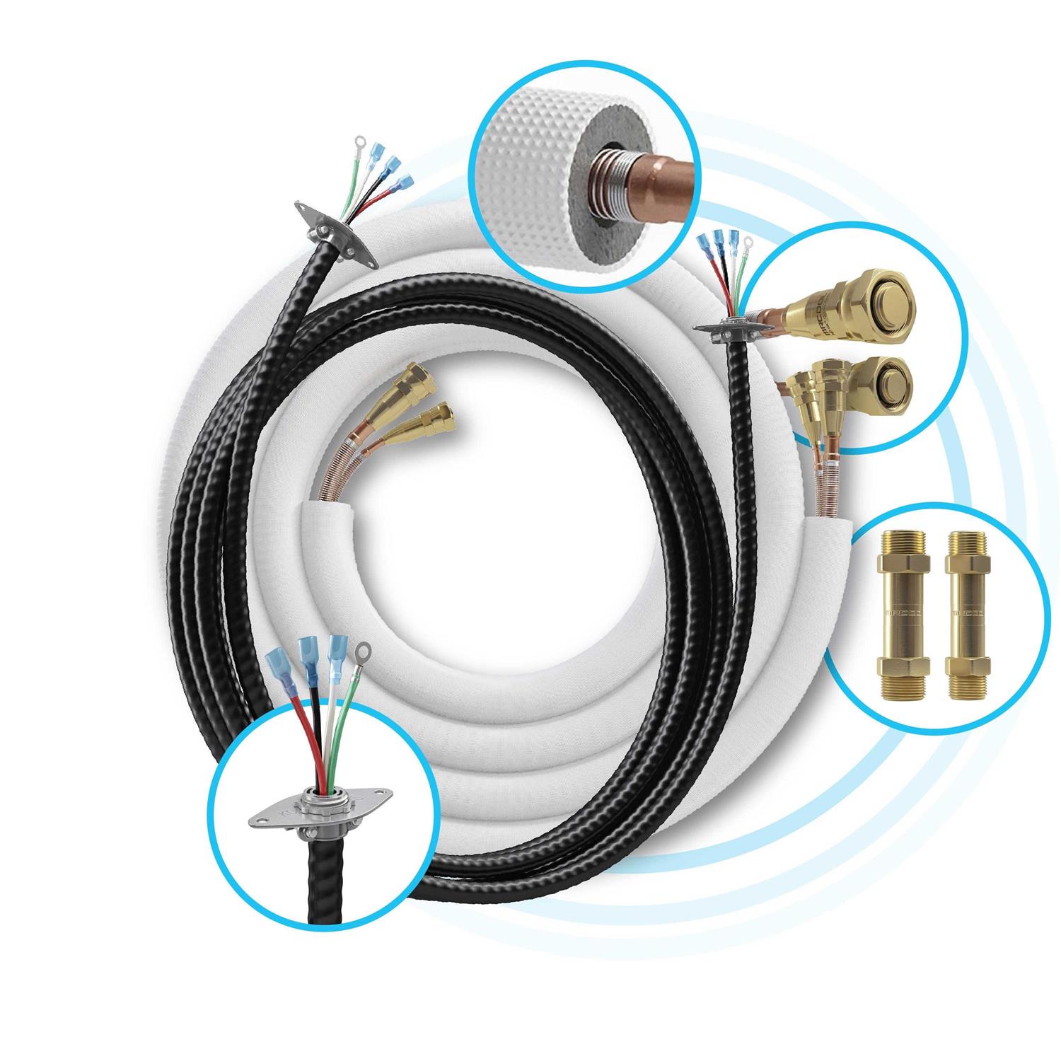 MRCOOL 16ft 1/4 x 1/2 Lineset for DIY 9K DIY16-1412 - Cheap Fitting