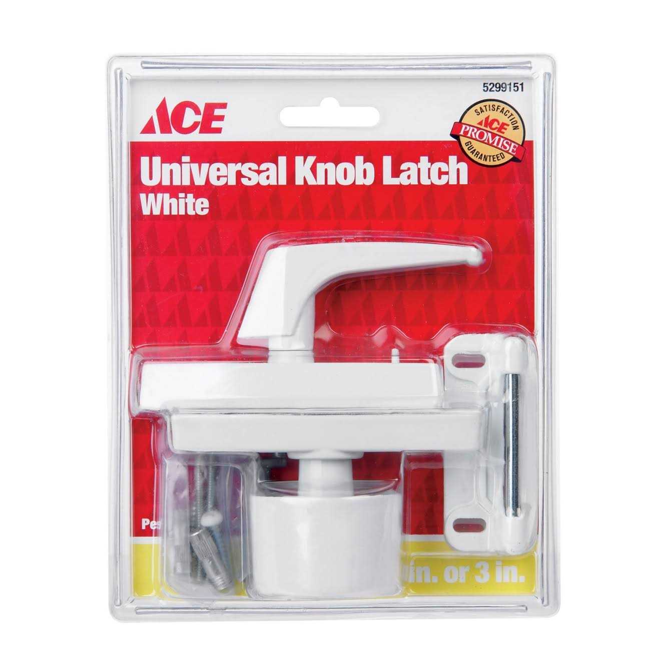 Ace White Steel Universal Knob Latch 1 - Cheap Fitting