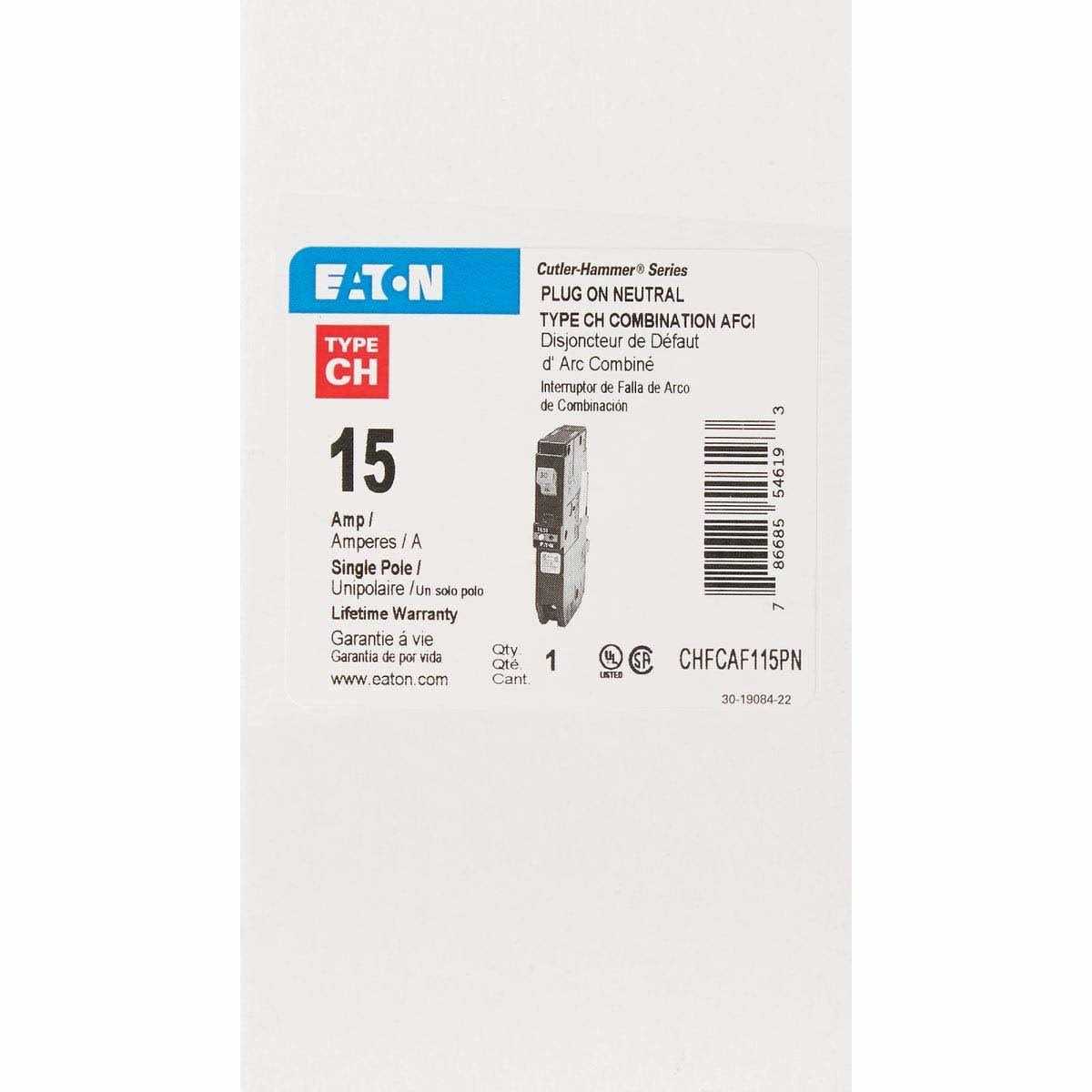 Eaton CHFCAF115PN Combination AFCI Circuit Breaker - Cheap Fitting