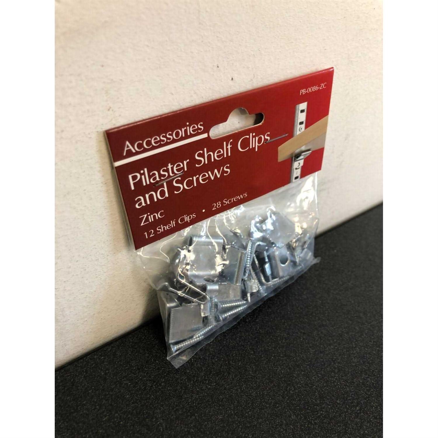 Knape & Vogt John Sterling PB-0086-ZC Zinc Pilaster Clip and Screws - Cheap Fitting