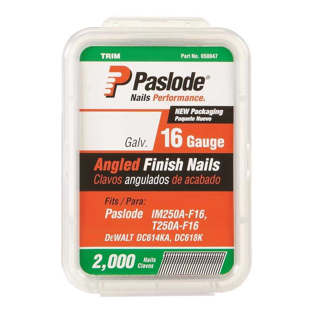 Paslode , Finishing Nail, 650231, 20 Degree Angled Galvanized, 16 Gauge, 2,000 per Box, 1 1/2 inch - Cheap Fitting