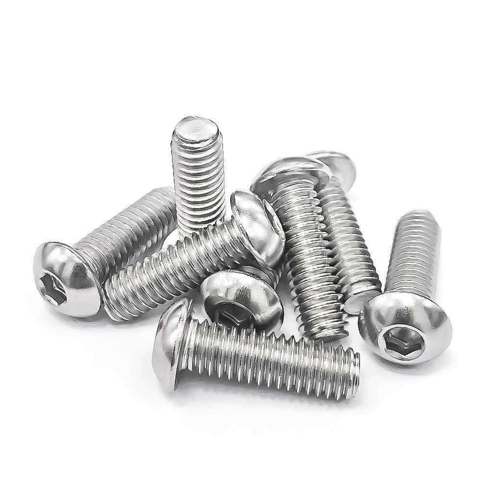 EASTLO 1/4-20 x Button Head Socket Cap Bolts Screws 304 Stainless Steel 18-8 - Cheap Fitting