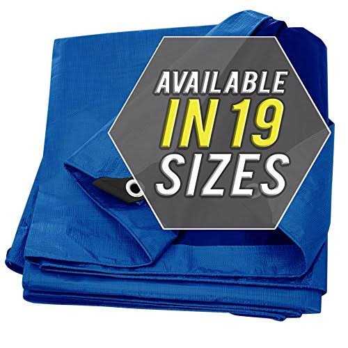 Trademark Supplies Tarp Cover Brown/Black Heavy Duty Thick Material, Waterproof, Great for Tarpaulin Canopy Tent, Boat, RV Or Pool Cover - Cheap Fitting