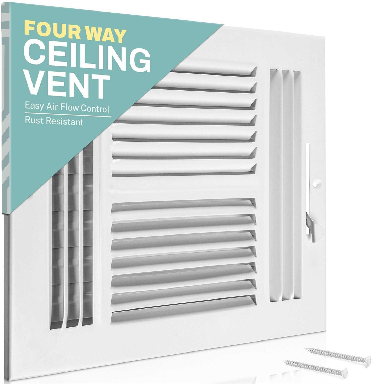 Home Intuition Ceiling Register Air Vent Covers for Home Ceiling or Wall - Cheap Fitting