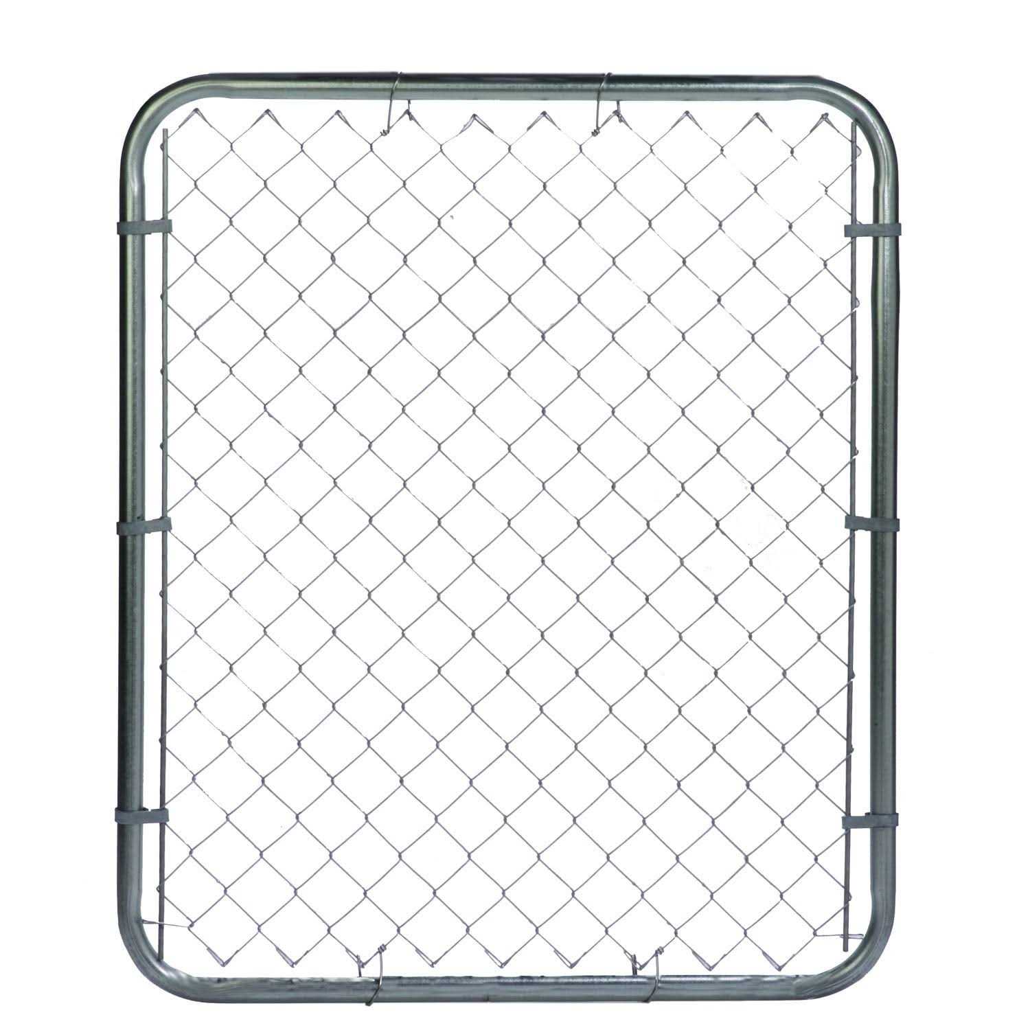 Lowe’s 5-ft H x 3-1/2-ft W Galvanized Steel Walk-thru Chain Link Fence Gate with Mesh Size 2.375-in - Cheap Fitting