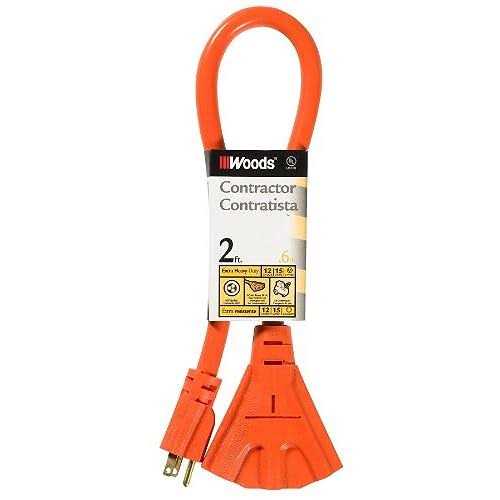 Woods 990824 12/3 Outdoor Multi-Outlet Extension Cord - Cheap Fitting