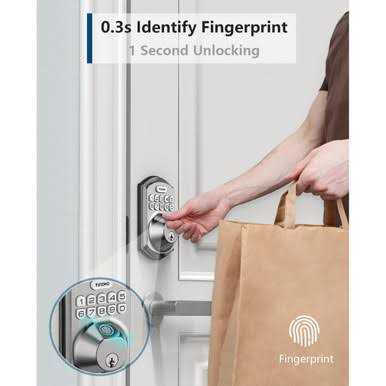 TEEHO TE002 Fingerprint Door Lock Keyless Entry Door Lock with Keypad - Cheap Fitting
