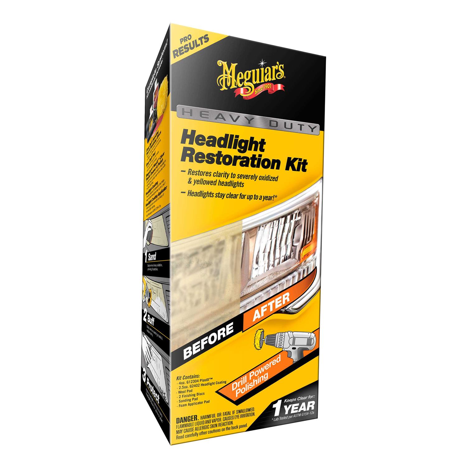 Meguiars G2980 Headlight Restoration Heavy Duty Kit - Cheap Fitting