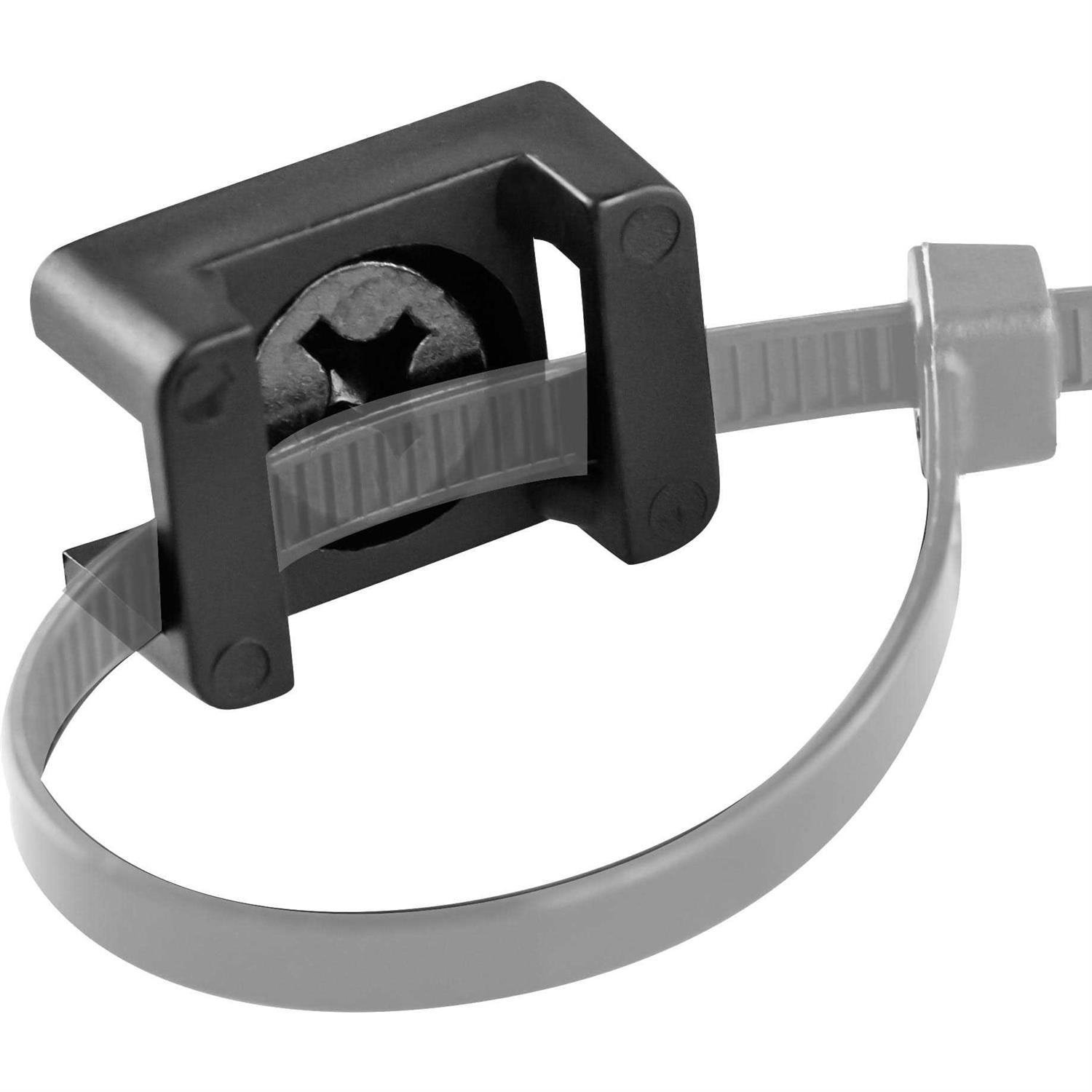 Phyxology Supply Pro-grade Slim 1x .6 Cable Tie Mounts With Screws 100 Pack. High Strength - Cheap Fitting