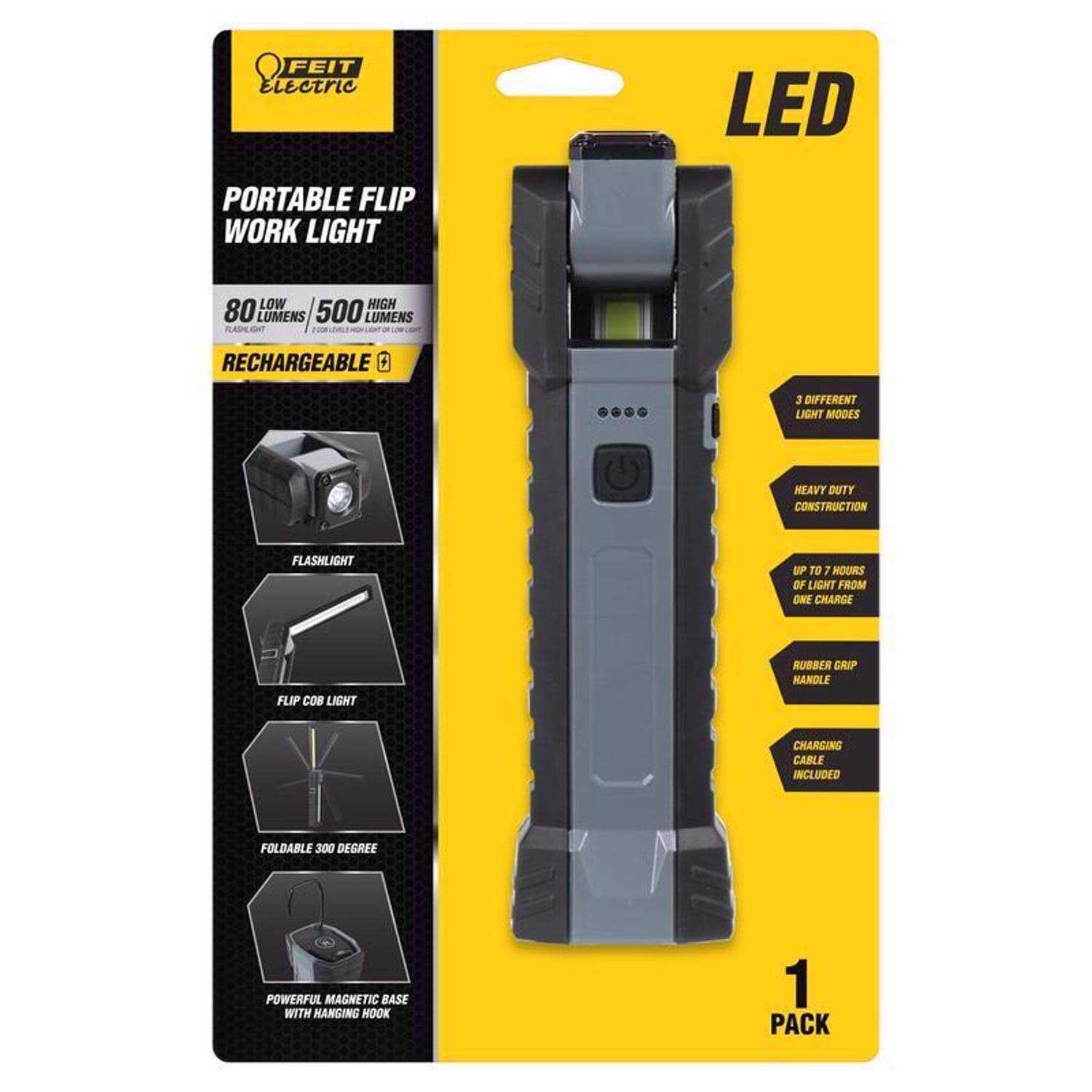 Feit Electric 500 lm. LED Rechargeable Handheld Work Light - Cheap Fitting