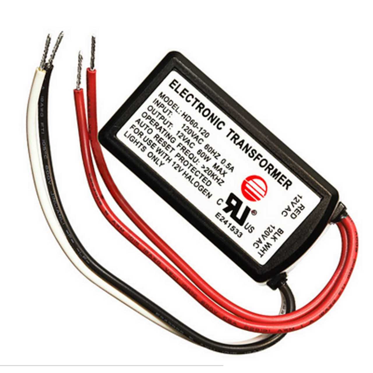 HD60-120 60watt 12VAC Electronic Encapsulated Transformer - Cheap Fitting