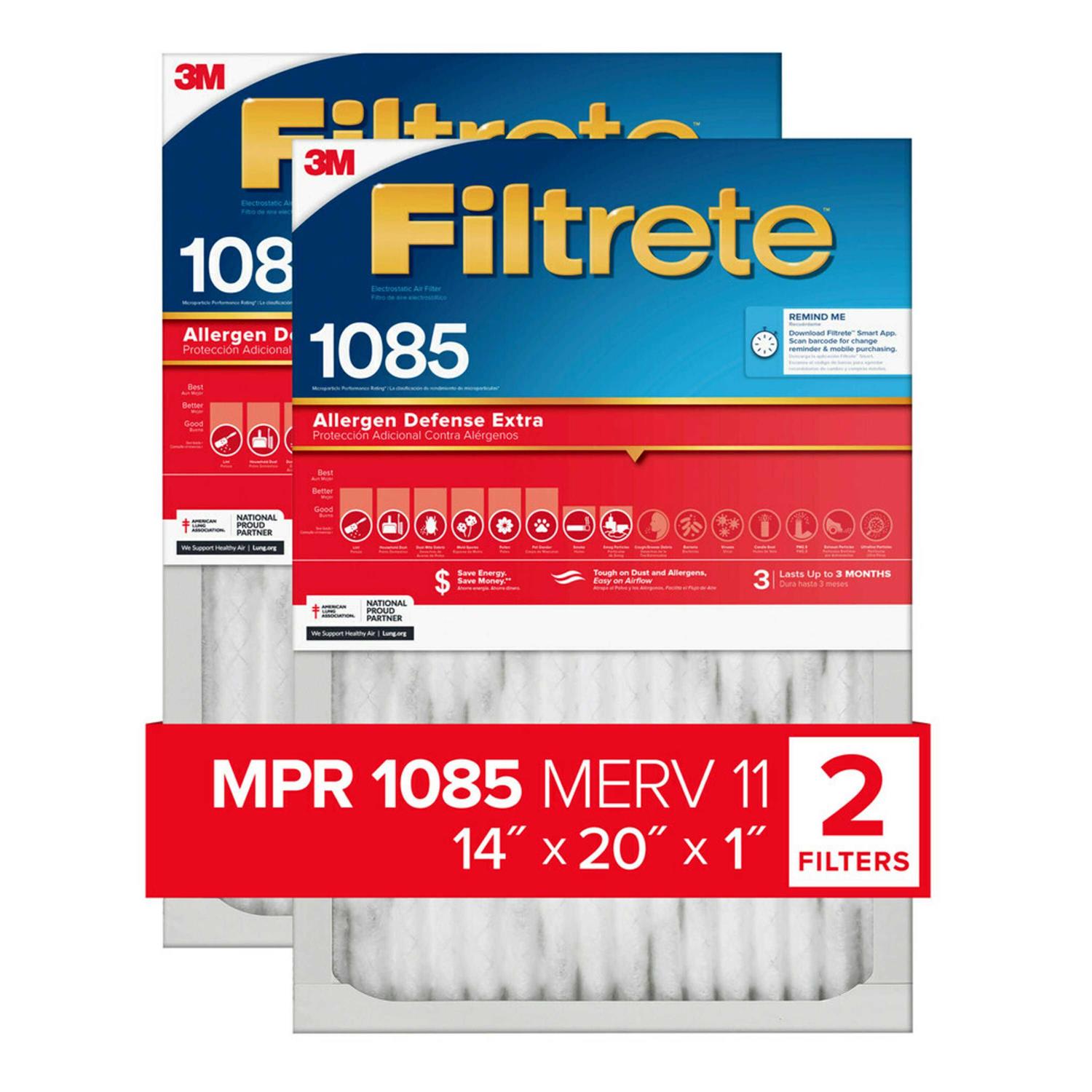 Filtrete 30-in L x 1-in MERV 11 1085 MPR Allergen Defense Extra Electrostatic Pleated Air Filter - Cheap Fitting