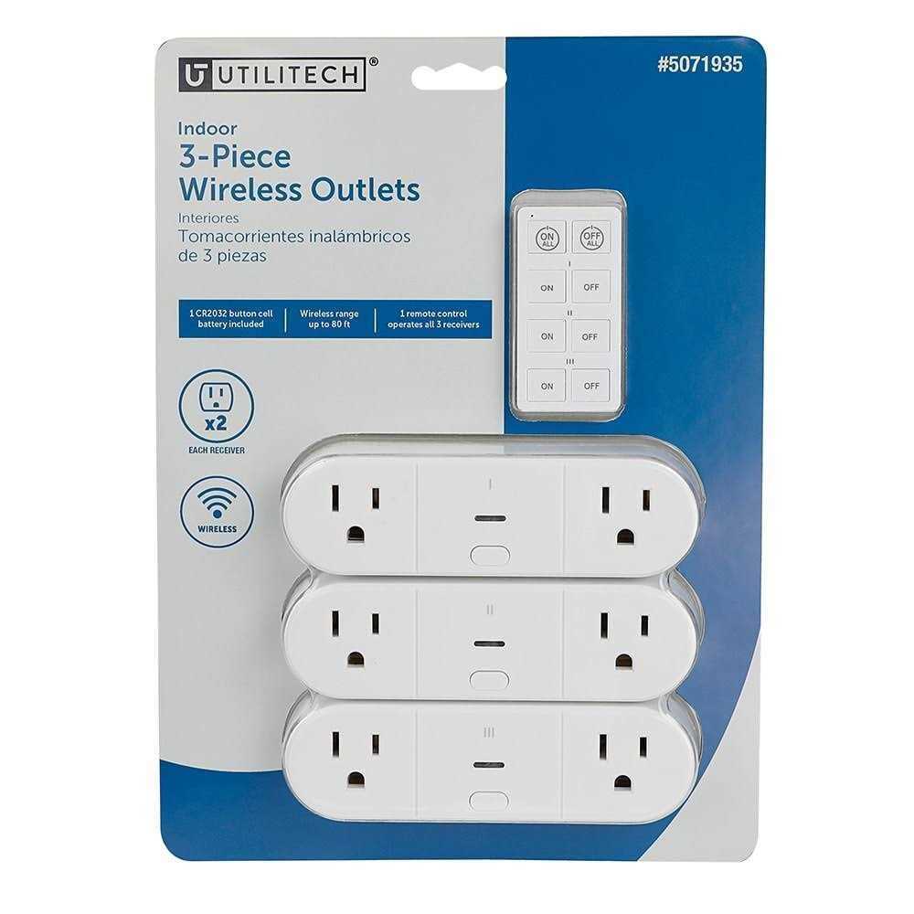 Utilitech 3-Piece Indoor Wireless 2-Outlet with Remote - Cheap Fitting