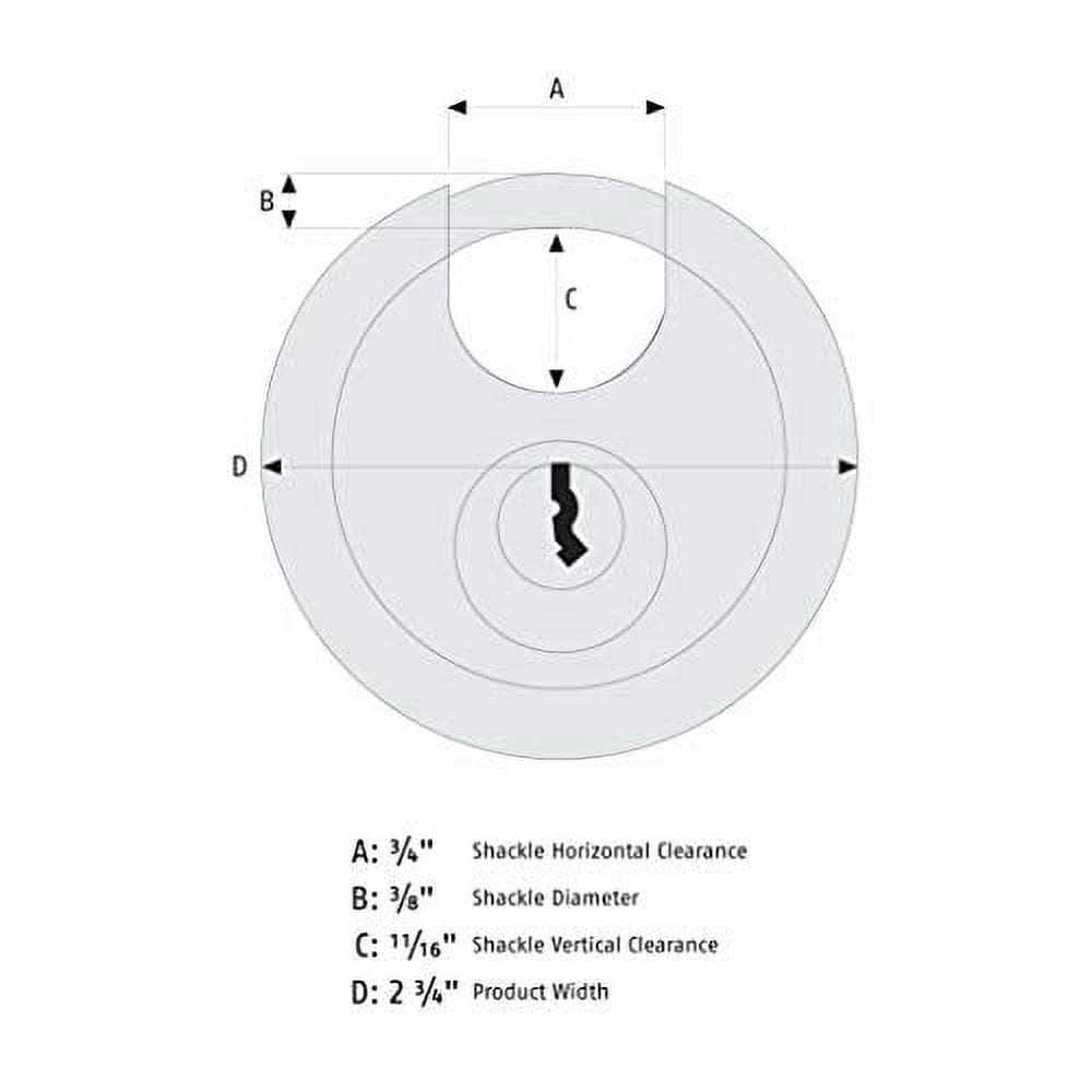 Abus 20/70 Diskus Stainless Steel Padlock - Cheap Fitting