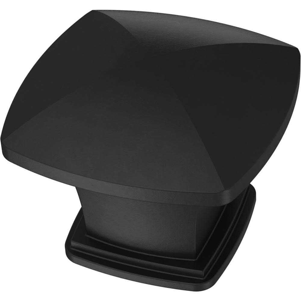 Liberty Essentials 1-1/4 in. Matte Black Square Cabinet Knob P35596C-FB-B2 - Cheap Fitting