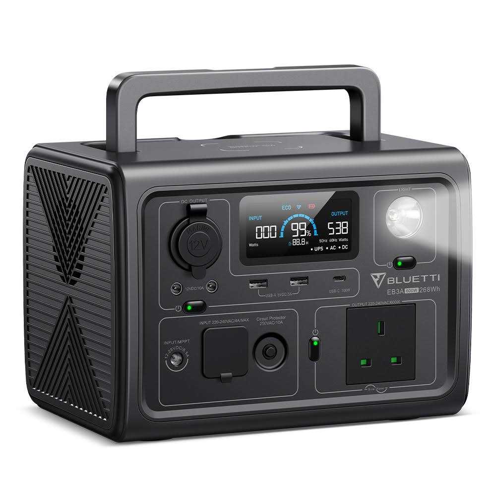 Bluetti Eb3a Portable Solar Generator 268Wh Capacity With 120w Solar Panel - Cheap Fitting