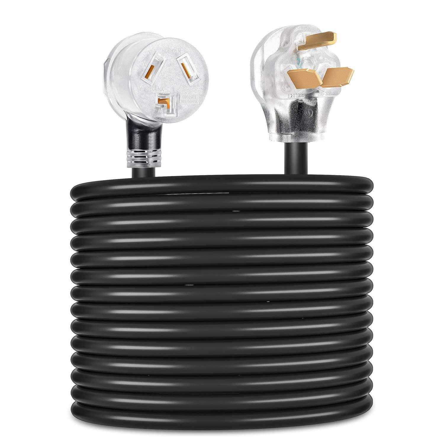 Rophor Dryer Extension Cord 3 Prong, 30 Amp NEMA 10-30P to 10-30R with Lighted End, Use for Dryer Power Extension and EV Chargin - Cheap Fitting