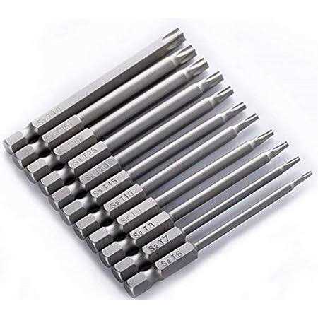 aiyun 11-Piece Torx Security Bit Set S2 Steel Magnetic Security Screwdriver Set 3 Inch Star Screwdriver for Shark Vacuum T6-T40 - Cheap Fitting