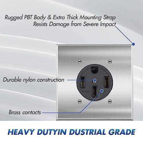 NEMA 14-50R Power Outlet 50 Amp 250V, Heavy-Duty 50A Receptacle, for Welders, Plasma Cutters, Electric Ranges, Dryers, and More UL Listed micmi - Cheap Fitting