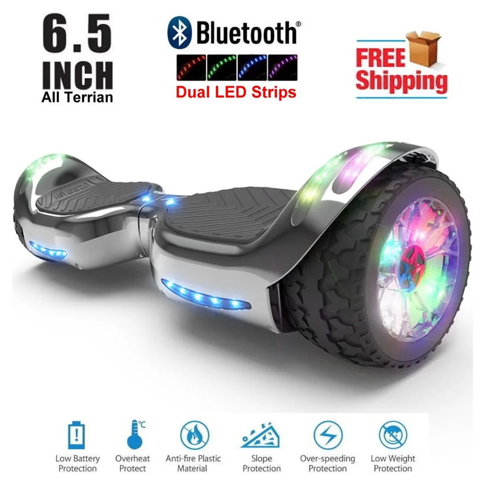 Hoverstar ul2272 Hoverboard All-Terrain LED Flash Wide All Terrian Wheel, Blue - Cheap Fitting
