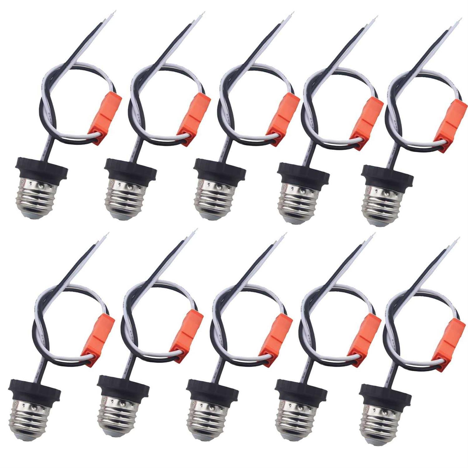 Odlamp Edison E26 Sockets Adapter Medium Base Male Screw in Light Bulb Socket Pigtail for Led Ceiling Lights Downlight - Cheap Fitting