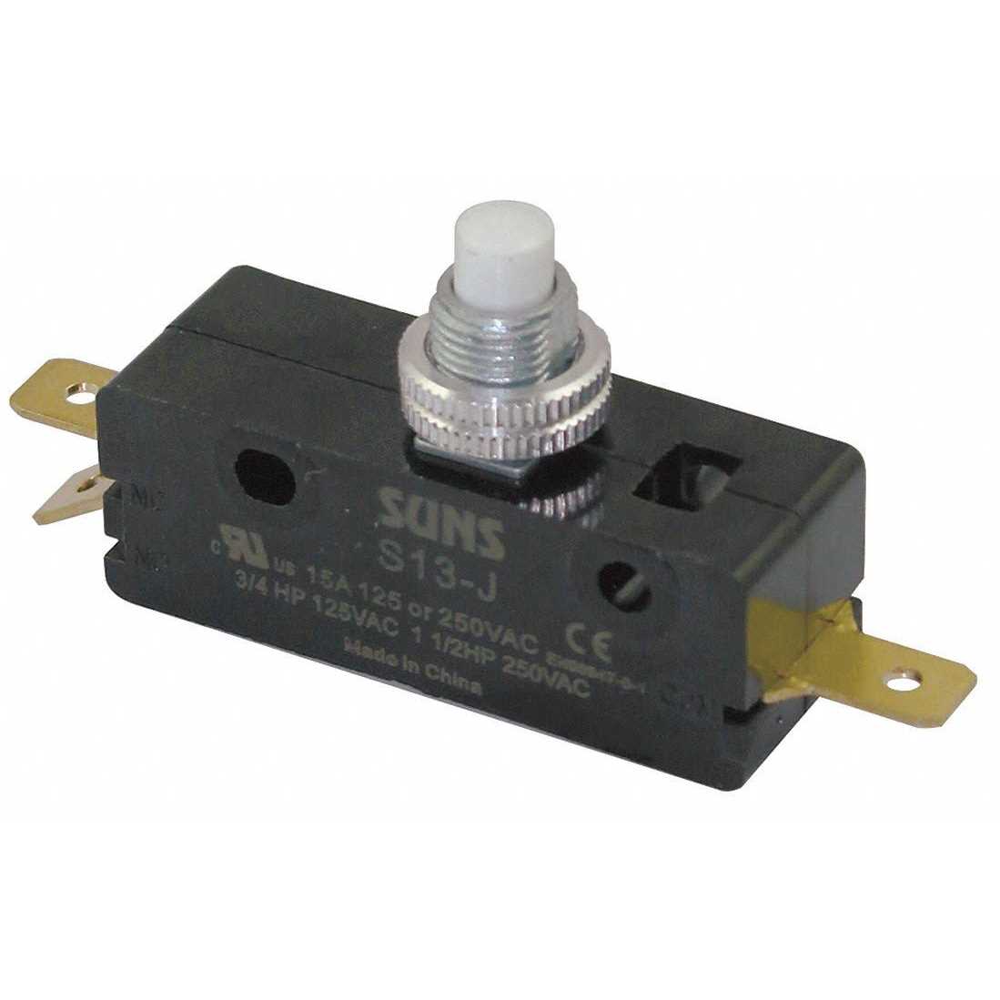 ZORO SELECT Snap Switch 15A Spdt 6A887 - Cheap Fitting