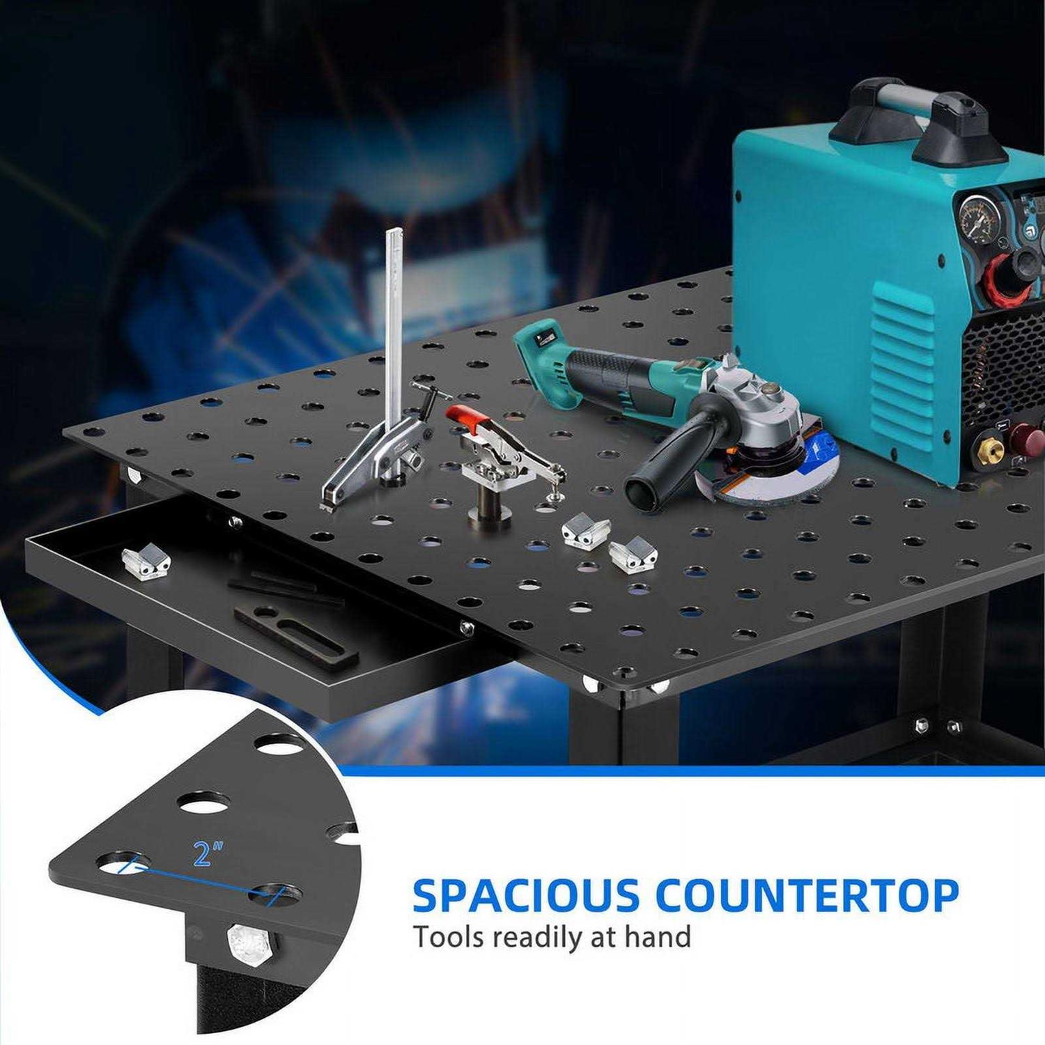 Dextrus 36 x 24 Welding Table 1320lb Load Capacity Metal Workbench 0.12 Thick - Cheap Fitting