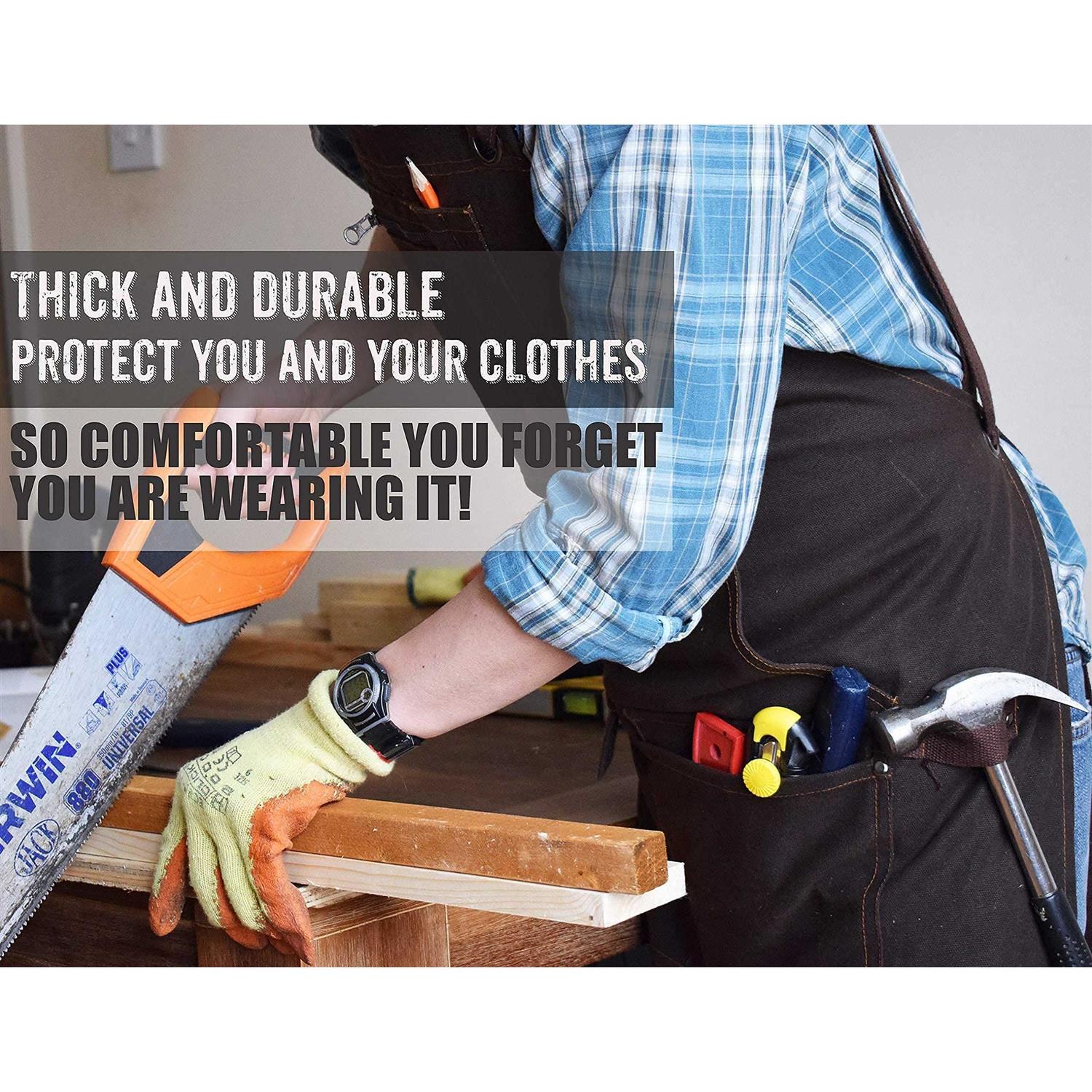 Shop Apron 16 oz Waxed Canvas Work - Cheap Fitting