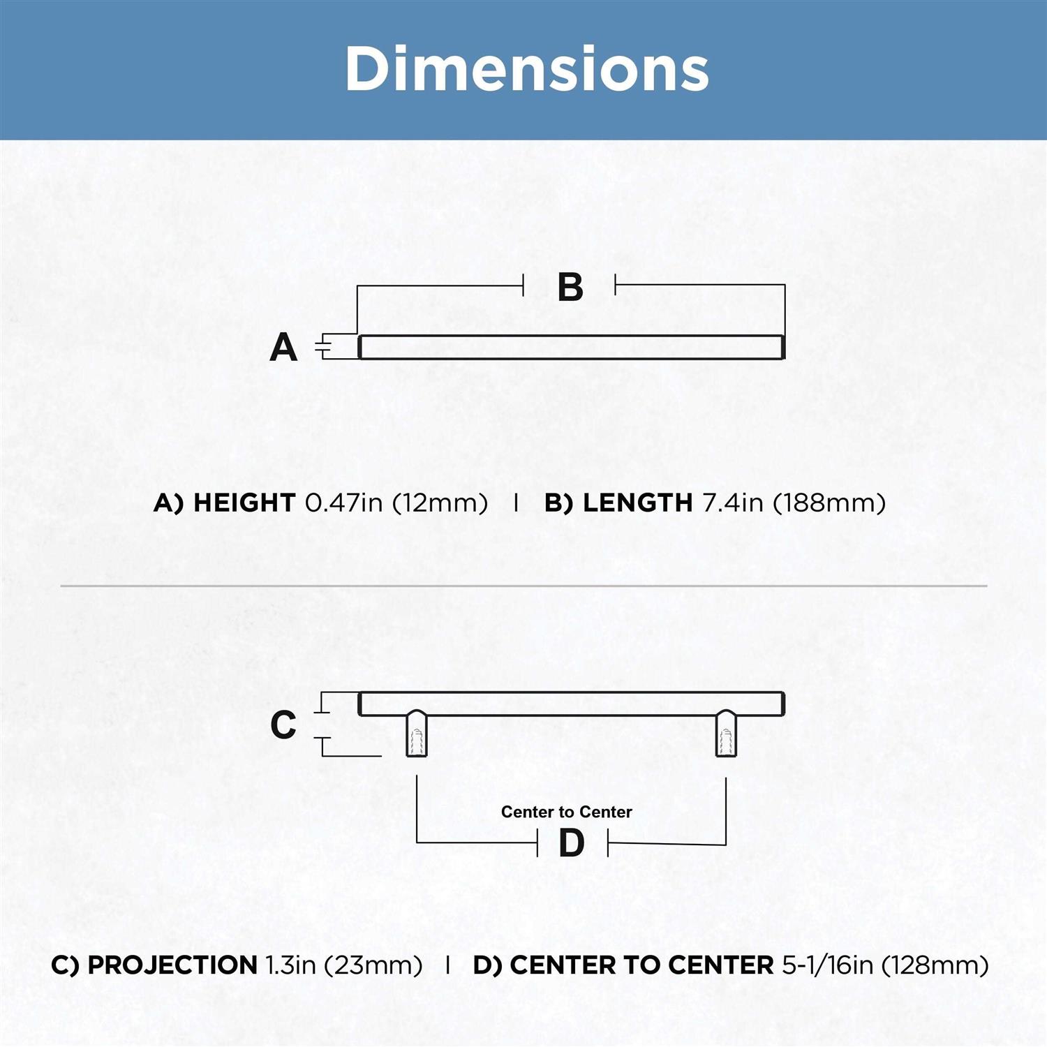Brainerd Bar 5-1/16-in Center to Center Stainless Steel Cylindrical Bar Drawer Pulls - Cheap Fitting