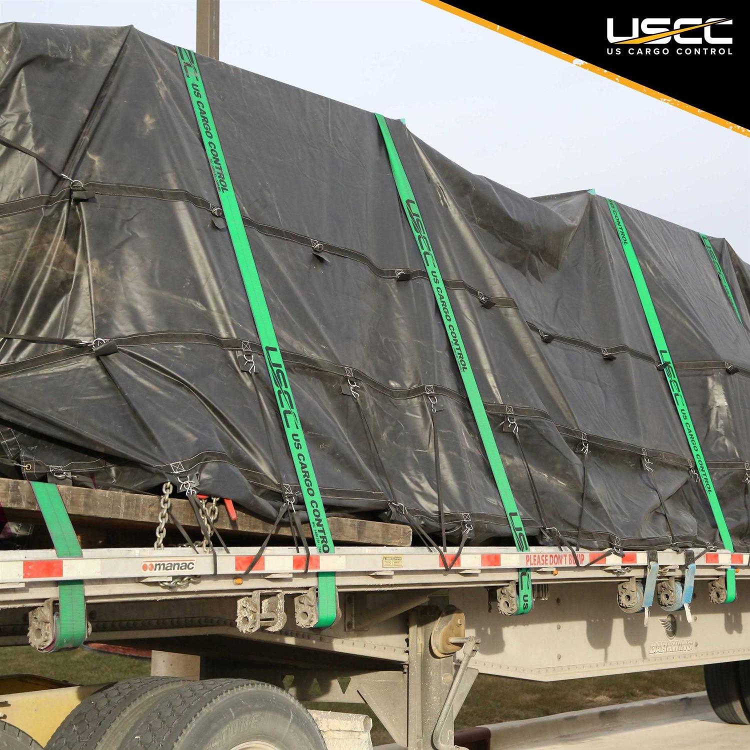 Us Cargo Control 4 x Winch Strap with D-Ring - Cheap Fitting