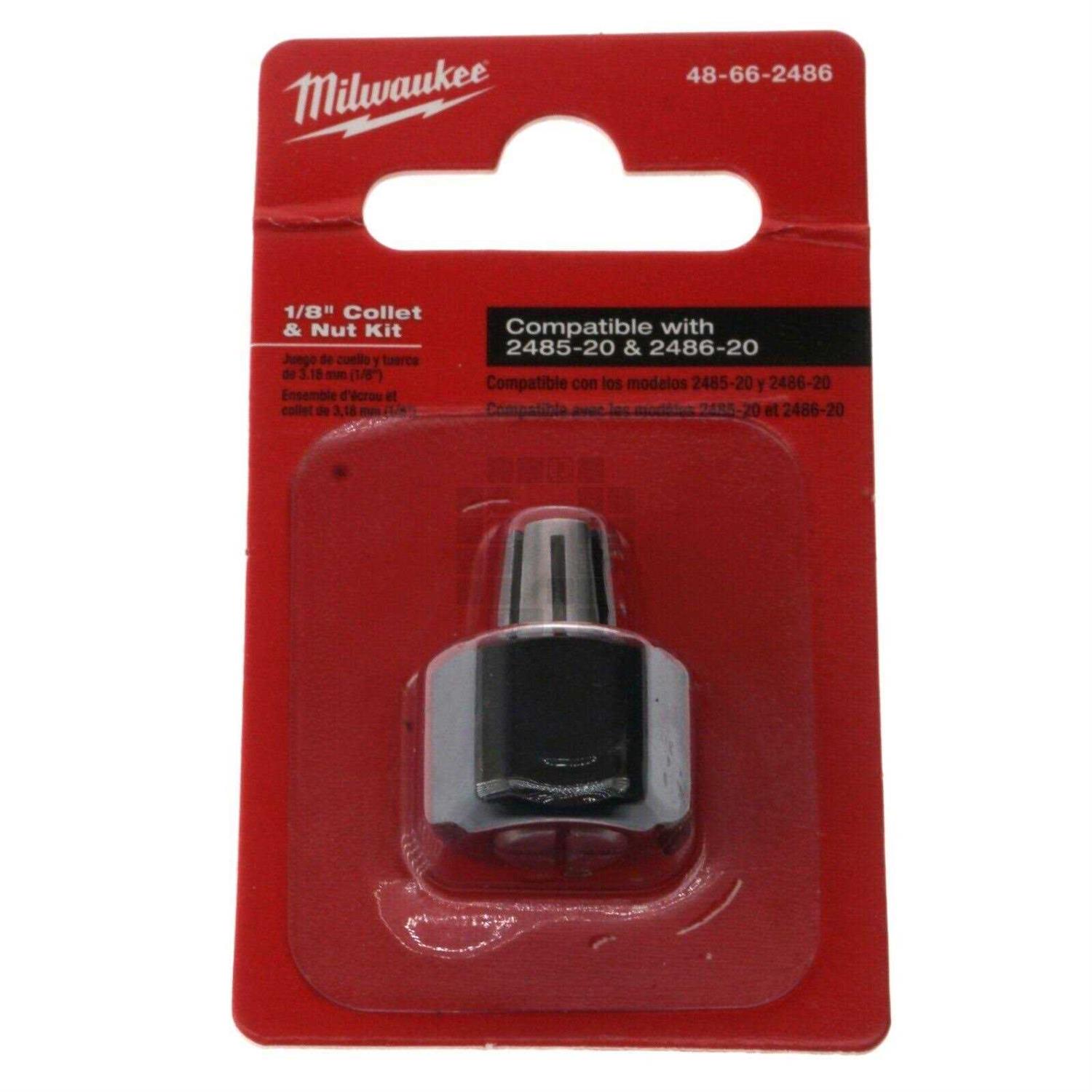 Milwaukee 1/8 in Collet & Nut Kit 48-66-2486 - Cheap Fitting