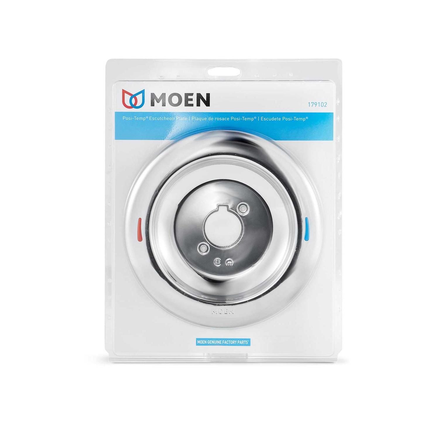 Moen Chrome Posi-Temp Escutcheon Plate 7-3/16 179102 - Cheap Fitting
