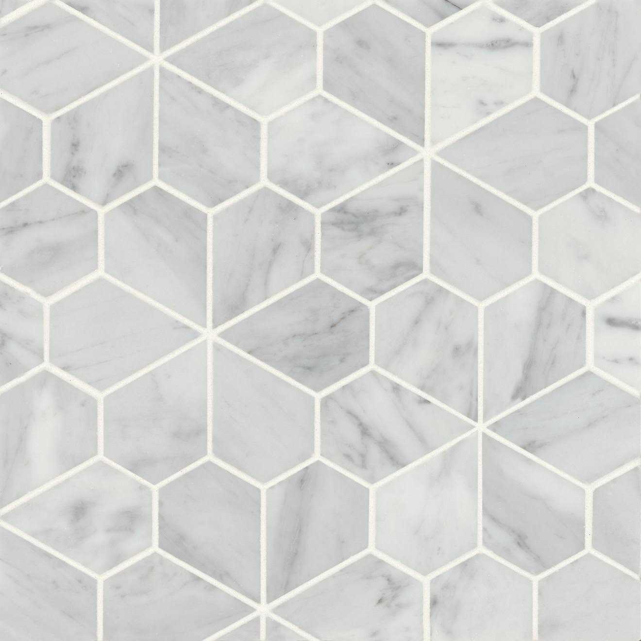 Monet Honed Marble Mosaic 2 Tile White By Bedrosian Tile & Stone - Cheap Fitting