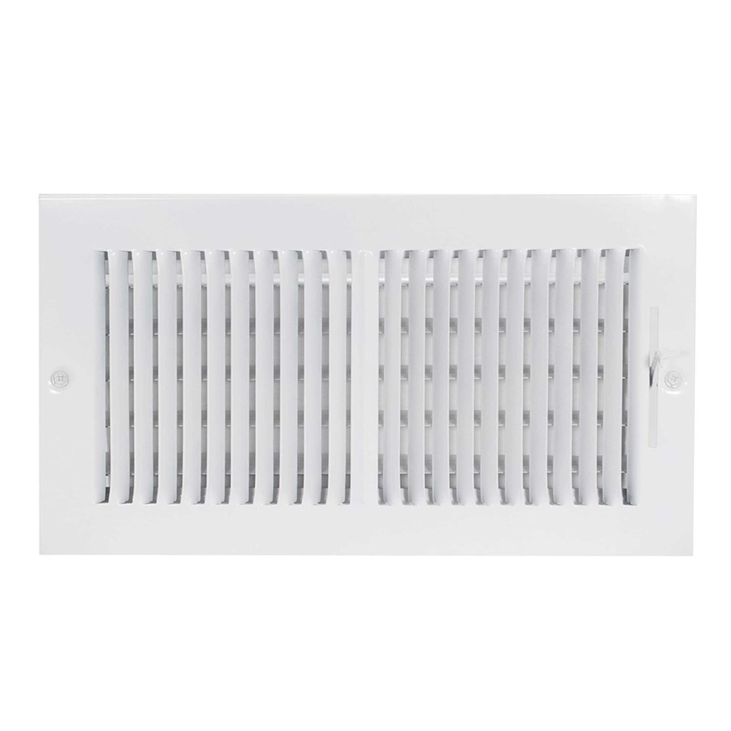 Ez-flo Ventilation Steel Sidewall/Ceiling Register 12 in. x 6 - Cheap Fitting